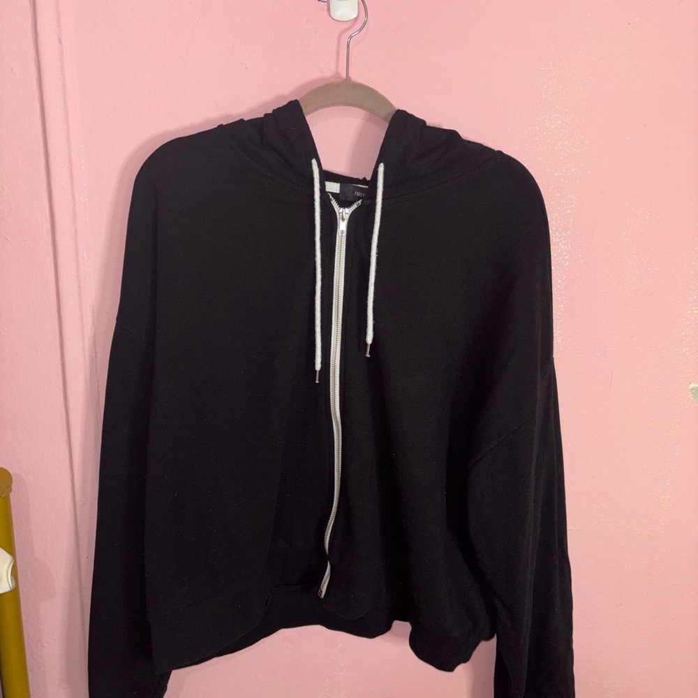 Plus size Forever 21 Black Zip-Up Hoodie
